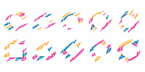 Colorful Frame Geometric Shape