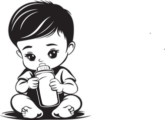 little girl drinking milk