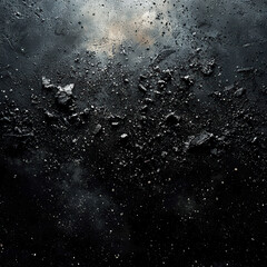 Obraz premium Image shows an ashtray filled with cigarette butts against a celestial backdrop, potentially symbolizing environmental harm or the negative effects of smoking - AI-Generated