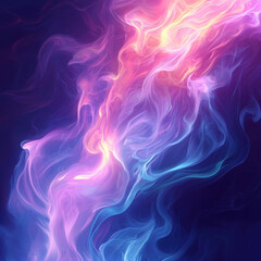 Vibrant, fluid abstract design with swirling shapes resembling smoke vapor Purple predominantly in lower half, transitioning into orange-yellow gradient at top Dynamic, ethereal, movi - AI-Generated