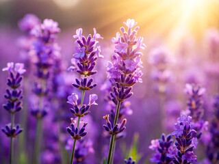 Obraz premium field of lavender. flower, lavender, purple, nature, plant, field, garden, summer, flowers, spring, herb, blossom, bloom, beauty, color, flora, violet, pink, floral, blue, macro, herbal, closeup, prov