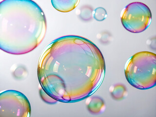 colorful soap bubbles. bubble, soap, water, ball, sphere, circle, glass, bubbles, air, light, illustration, vector, drop, rainbow, color, sky, liquid, blue, aqua, round, transparent, foam, reflection,
