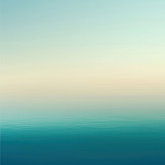 A vast, expansive view of a clear blue sky transitioning to turquoise at the horizon, reflecting on the ocean below The image has no visible objects or texts, and appears to be taken f - AI-Generated