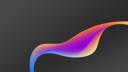 ABSTRACT DARK BACKGROUND PURPLE ORANGE GRADIENT SMOOTH LIQUID COLORFUL DESIGN WITH HAND DRAWN SHAPES VECTOR TEMPLATE GOOD FOR MODERN WEBSITE, WALLPAPER, COVER DESIGN 