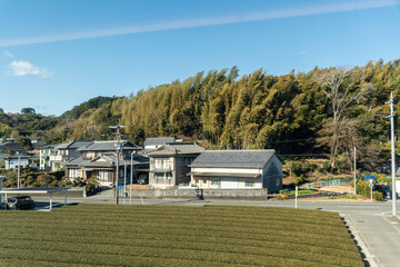 Fototapeta premium Rural landscape in the Japanese countryside