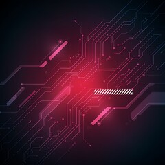 Obraz premium A vibrant cyber-tech neon background with abstract glowing shapes, digital circuits, and sci-fi aesthetics. Ideal for futuristic UI/UX, presentations, and digital artwork.