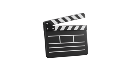 Movie Clapper Board Illustration Ready for Film Production and Action
