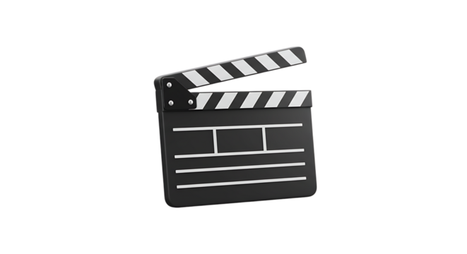 Movie Clapper Board Illustration Ready for Film Production and Action