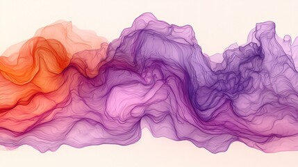 Obraz premium Abstract purple orange waves background design