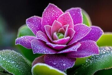 Macro frozen abstraction of flowers and plants