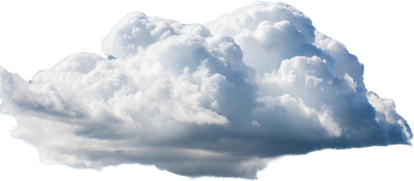Dramatic Cumulus Cloud Formation Isolated White Fluffy Clouds Weather Nature Sky Background