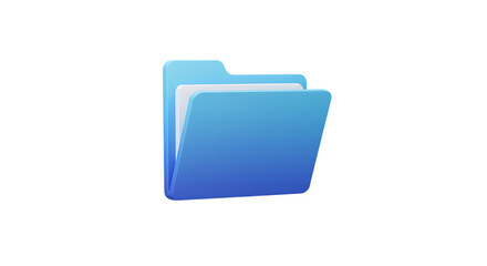 Blue Folder Icon for File Management and Data Organization