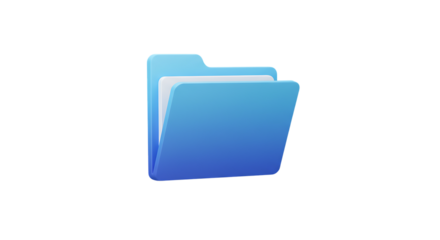 Blue Folder Icon for File Management and Data Organization