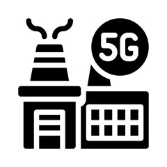 industrial 5G glyph icon