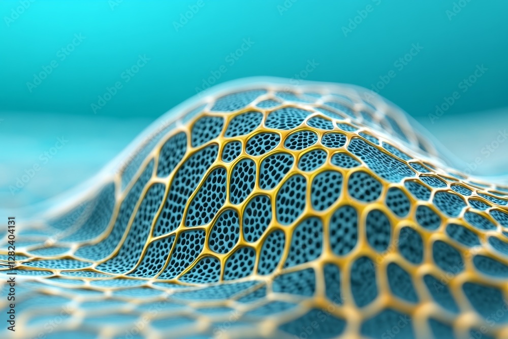 Poster Modern digital abstract 3D background Copy space Based on Generative AI