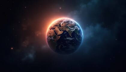 Obraz premium Earth's Majesty: A Celestial View of Our Planet