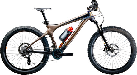 Mountain Bike Full Suspension Brown Black Alloy Frame Disc Brakes Outdoor Sport