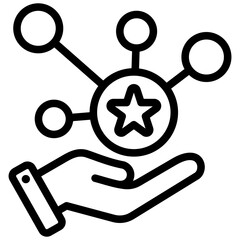 Channel Loyalty Outline Icon