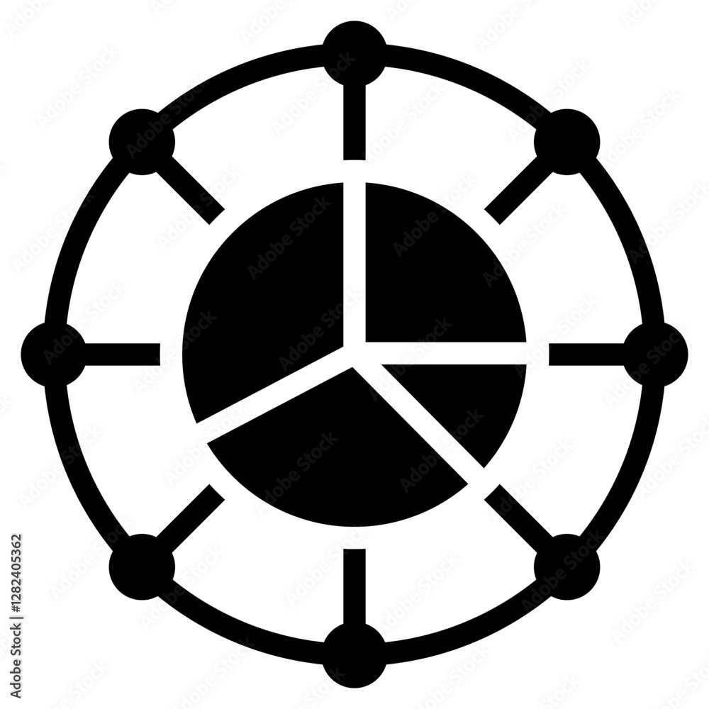 Poster channel segmentation solid black icon
