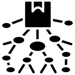 Intensive Distribution Solid Black Icon