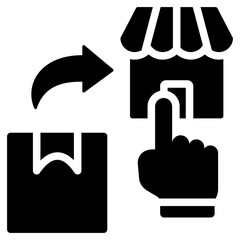 Selective Distribution Solid Black Icon