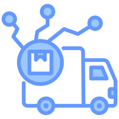 Delivery Channel Lineal Blue Icon