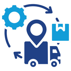 Supply Chain Coordination Dual Tone Icon