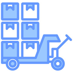 Material Handling Lineal Blue Icon
