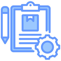 Order Processing Lineal Blue Icon