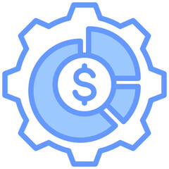 Asset Management Lineal Blue Icon
