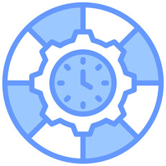 Capacity Planning Lineal Blue Icon