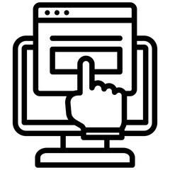 Online Survey Outline Icon