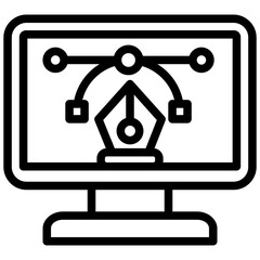 Graphic Design Outline Icon