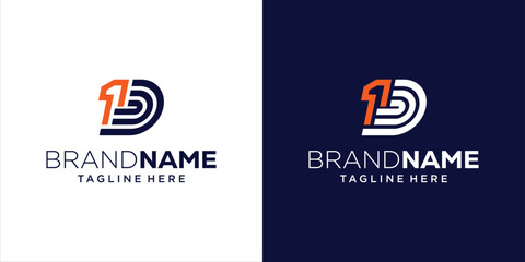 Creative D1 Fast Logo Design, Design Inspiration, Illustration, Vector