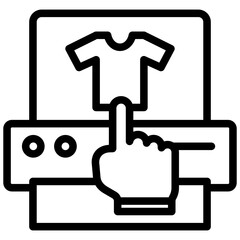 Print On Demand Product Outline Icon