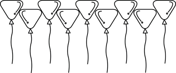 set of Organic balloon vector outline