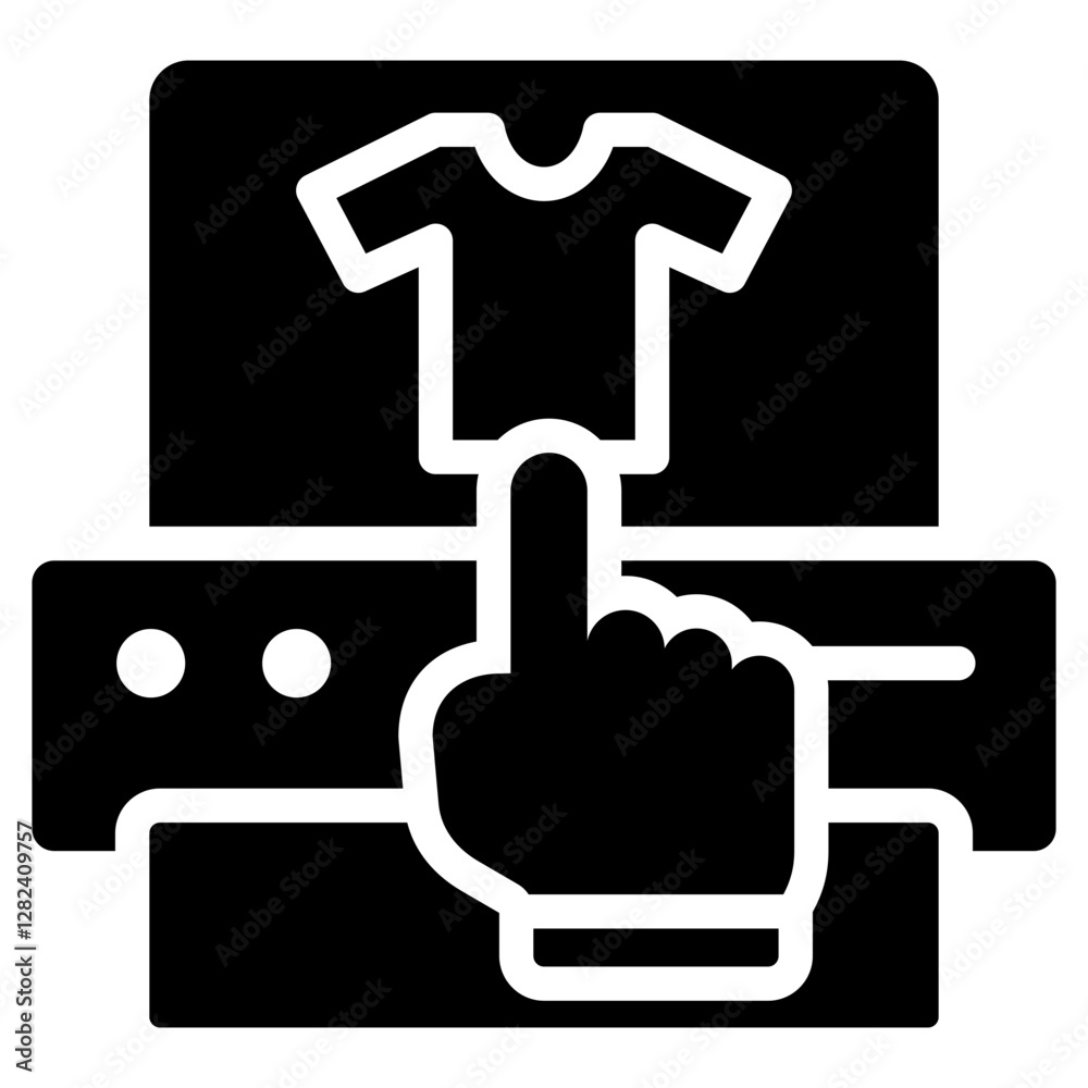 Poster print on demand product solid black icon