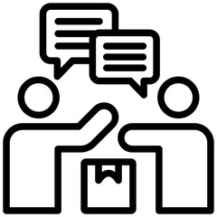 Supplier Communication Outline Icon