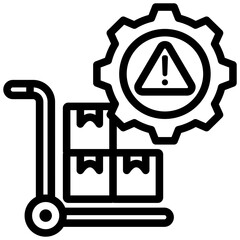 Procurement Risk Management Outline Icon