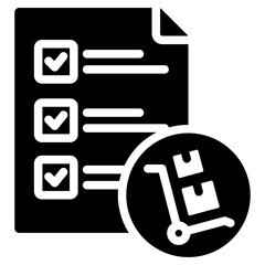 Fototapeta premium Procurement Planning Solid Black Icon