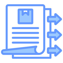 Purchase Requisition Lineal Blue Icon