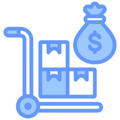 Procurement Budget Lineal Blue Icon