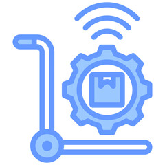Electronic Procurement Lineal Blue Icon