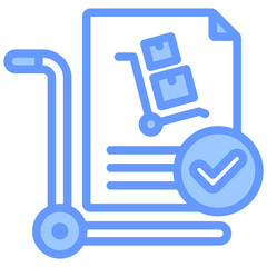 Procurement Compliance Lineal Blue Icon