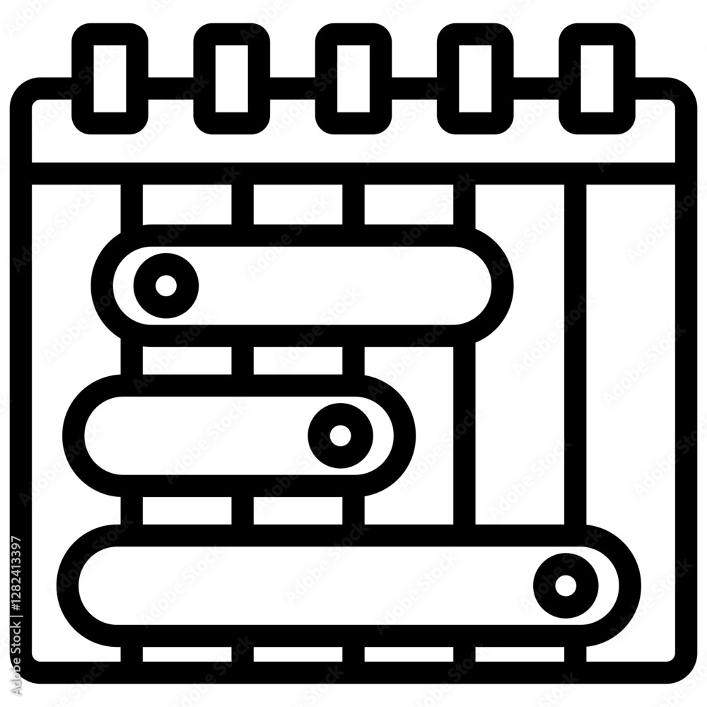 Aufkleber schedule variance outline icon