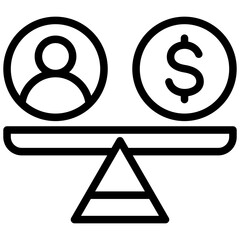 Resource Leveling Outline Icon