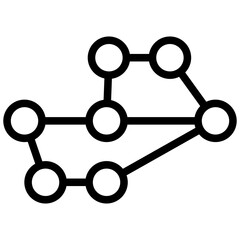 Critical Path Method Outline Icon