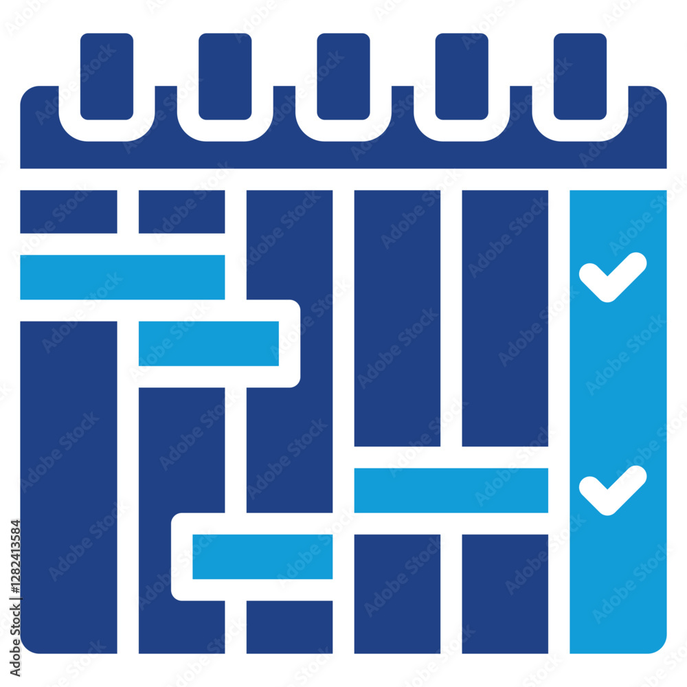 Poster project scheduling dual tone icon