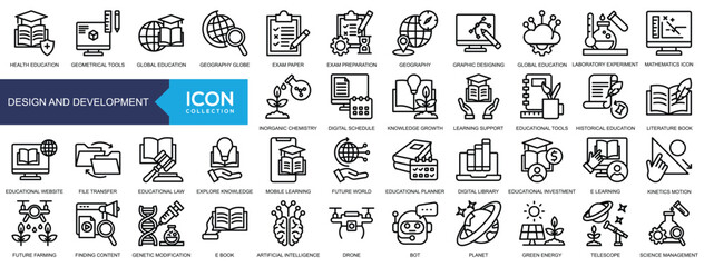 Design and Development Line Icon Collection