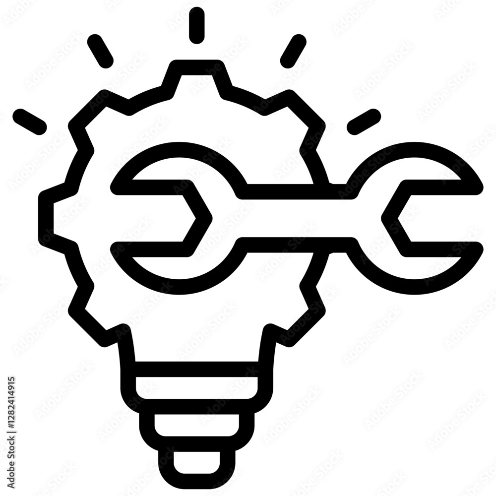 Poster Problem Solving Tools Outline Icon